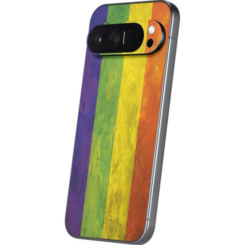 Distressed Rainbow Flag Pixel 9 Pro XL Skin